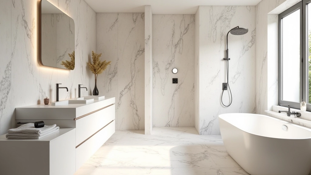 Banheiro moderno com design português e azulejos de qualidade